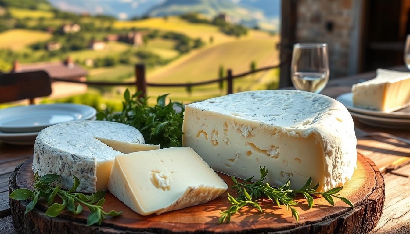 Murazzano DOP robiola cheese, up close